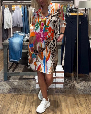 Klänning i vardagsfärg för kvinnor