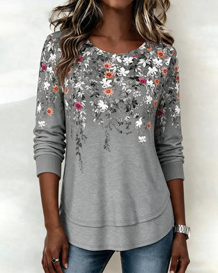 Topp Blommig Tryck Mode