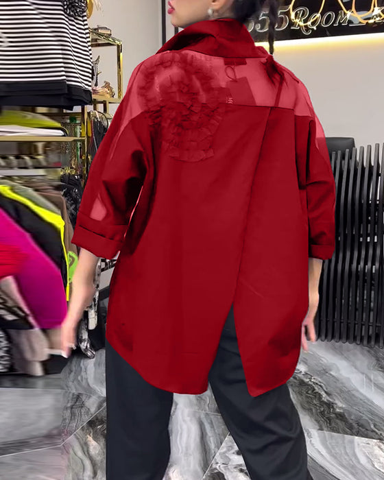 Lapelblom i spets med lapptäcke