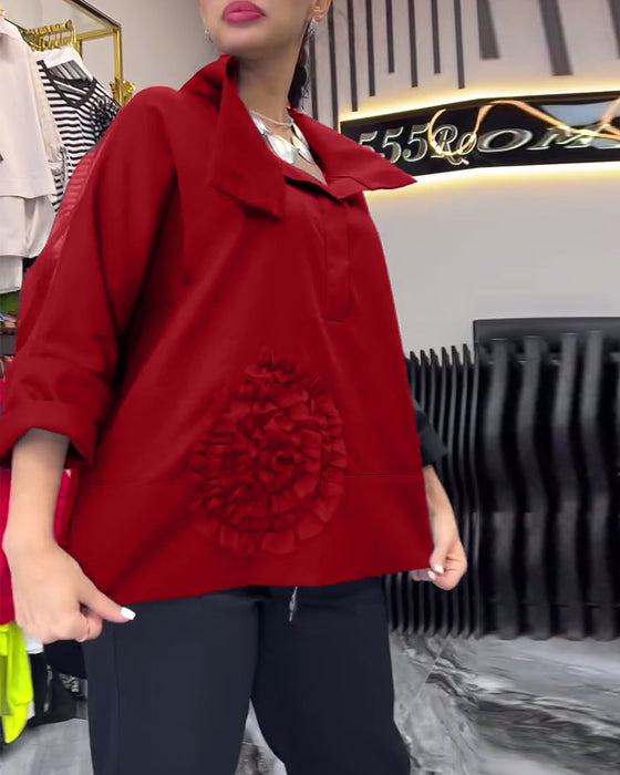 Lapelblom i spets med lapptäcke