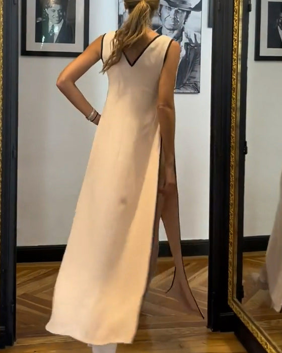 Elegant enfärgad ärmlös rosett