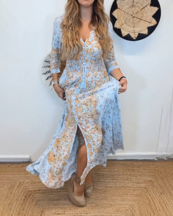 Elegant lång klänning för pendlare för kvinnor