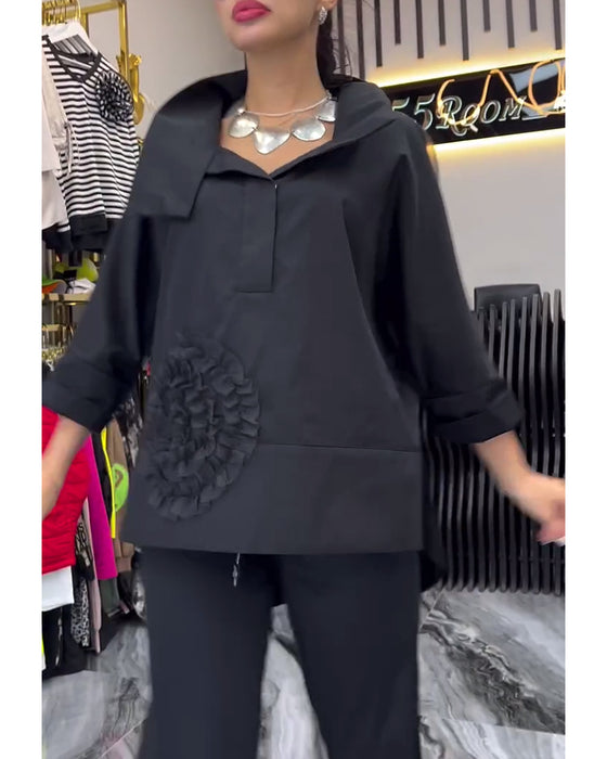 Lapelblom i spets med lapptäcke