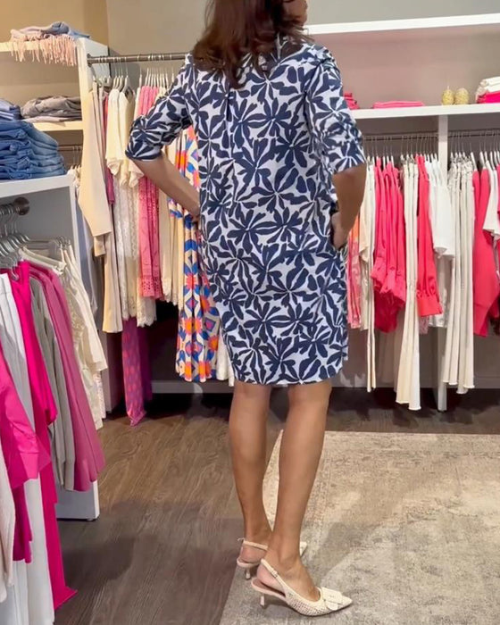 Casual klänning med tryckt och Above knä