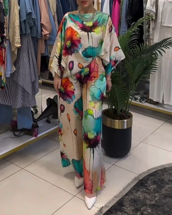 Lotustryckset med en axel och trekvartsärm