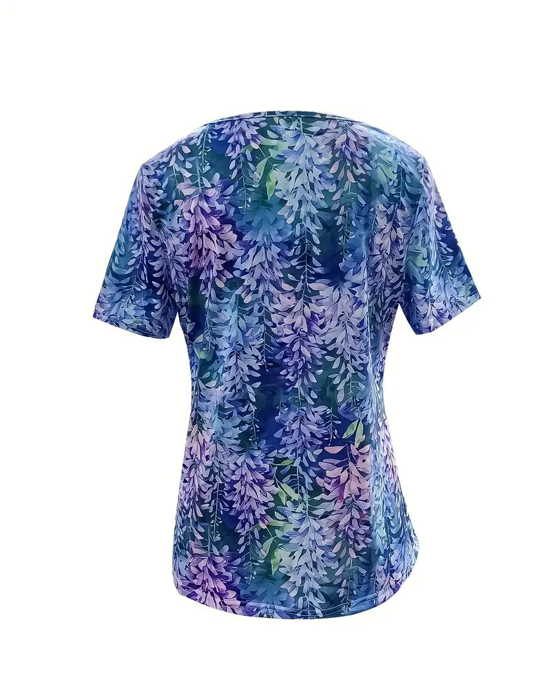 Kortärmade blusar med botaniskt tryck