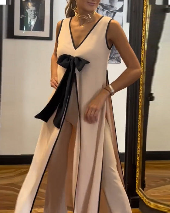 Elegant enfärgad ärmlös rosett