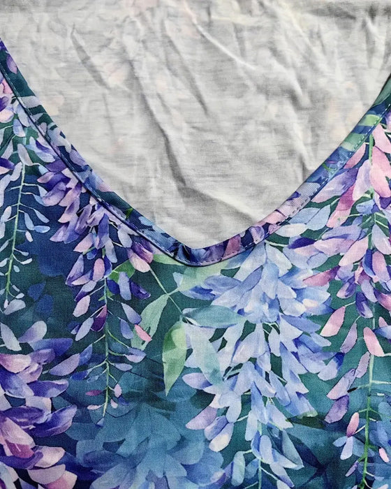 Kortärmade blusar med botaniskt tryck