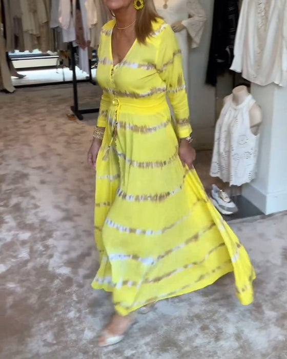 Elegant lång pendlarklänning för kvinnor