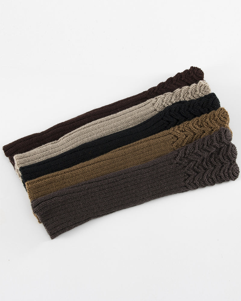 Halvfinger handskar med stickad