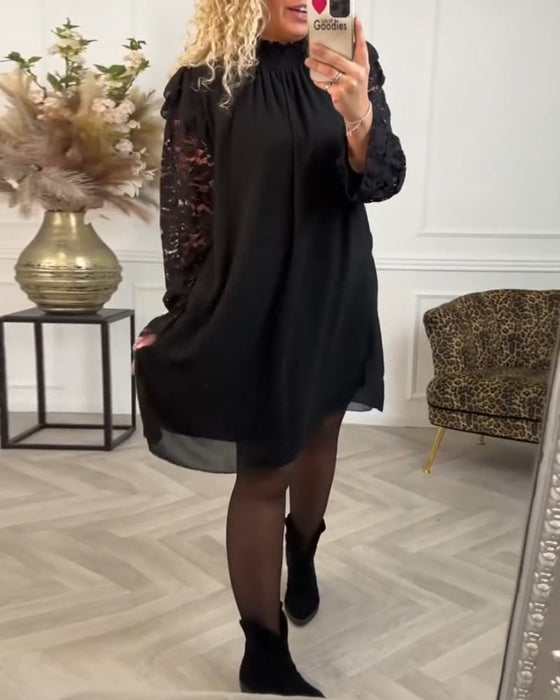 Elegant ärmlös klänning med spets