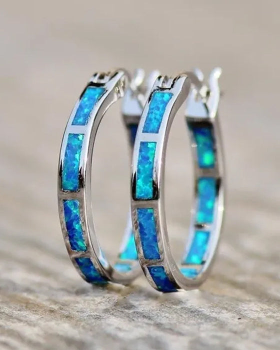 Färgglada runda örhängen