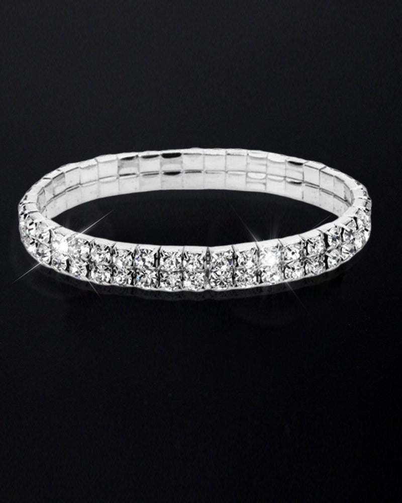 Fotlänk med flerskikts ankel i stretchkristall