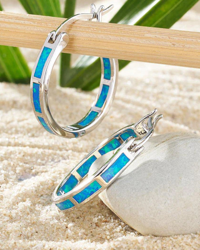 Färgglada runda örhängen