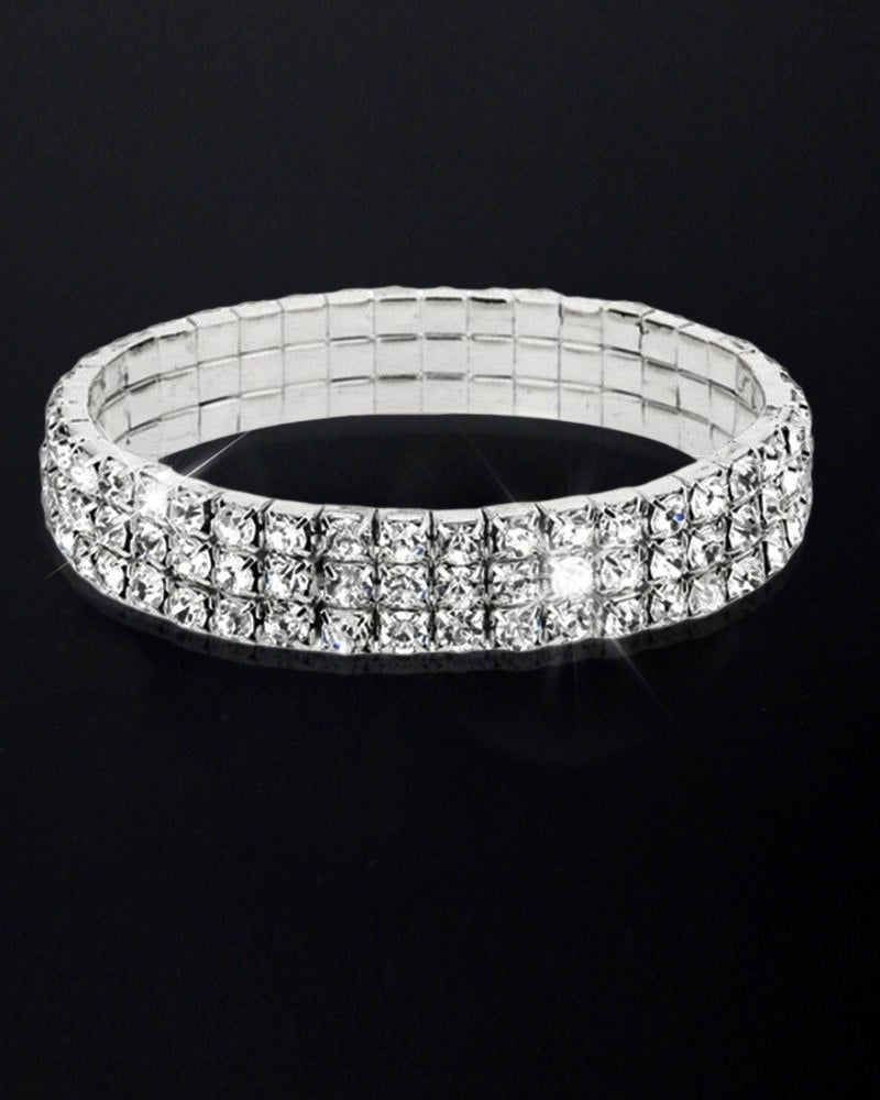 Fotlänk med flerskikts ankel i stretchkristall