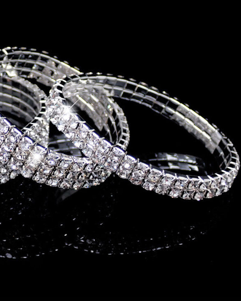 Fotlänk med flerskikts ankel i stretchkristall