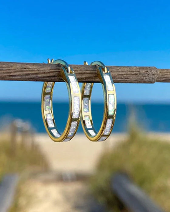 Färgglada runda örhängen