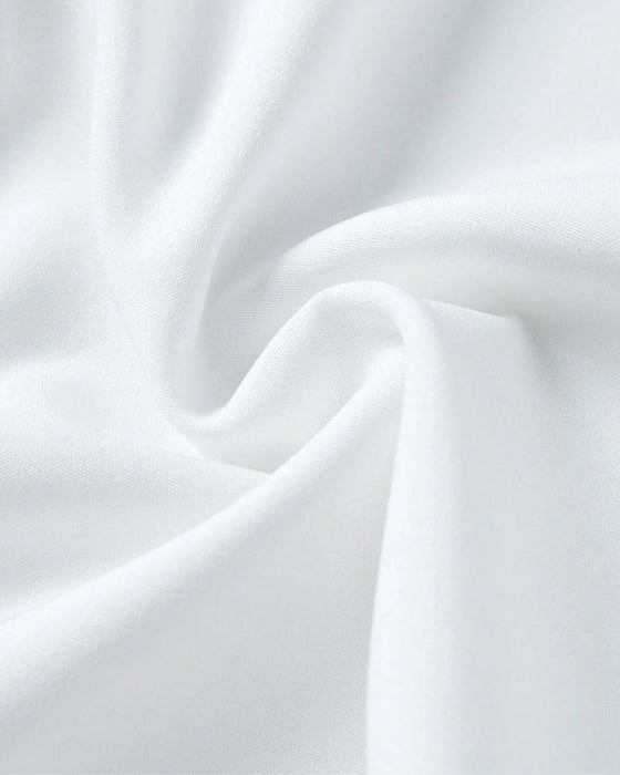 Lapel volang enfärgad skjorta