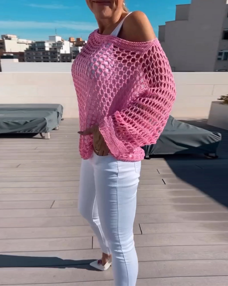 Enfärgade utskuren topp