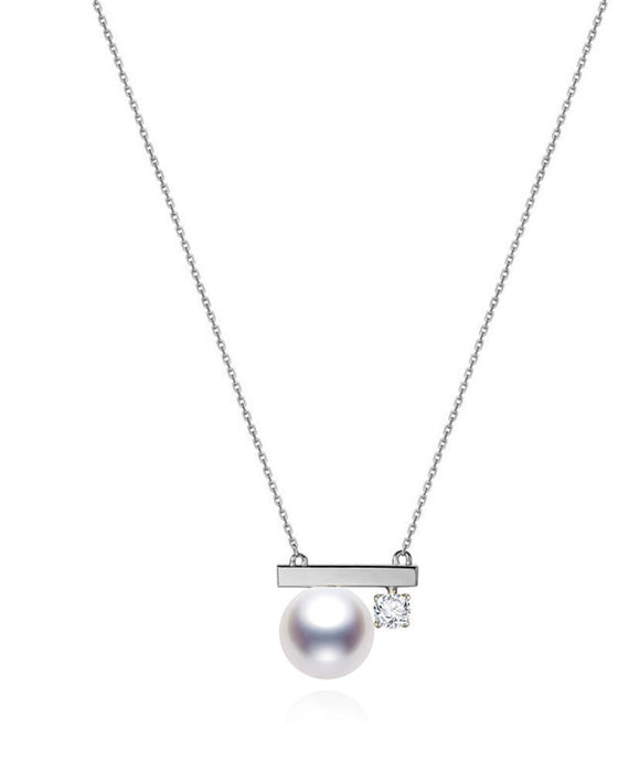 Enkla pärlörhängen och pärlhalsband