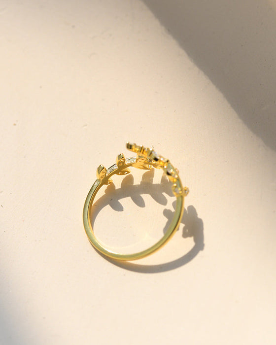 Damringar Mode Outdoor Leaf Ring