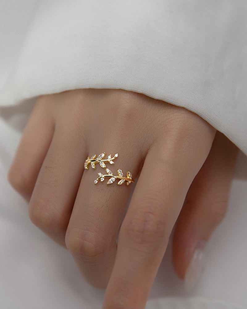 Damringar Mode Outdoor Leaf Ring