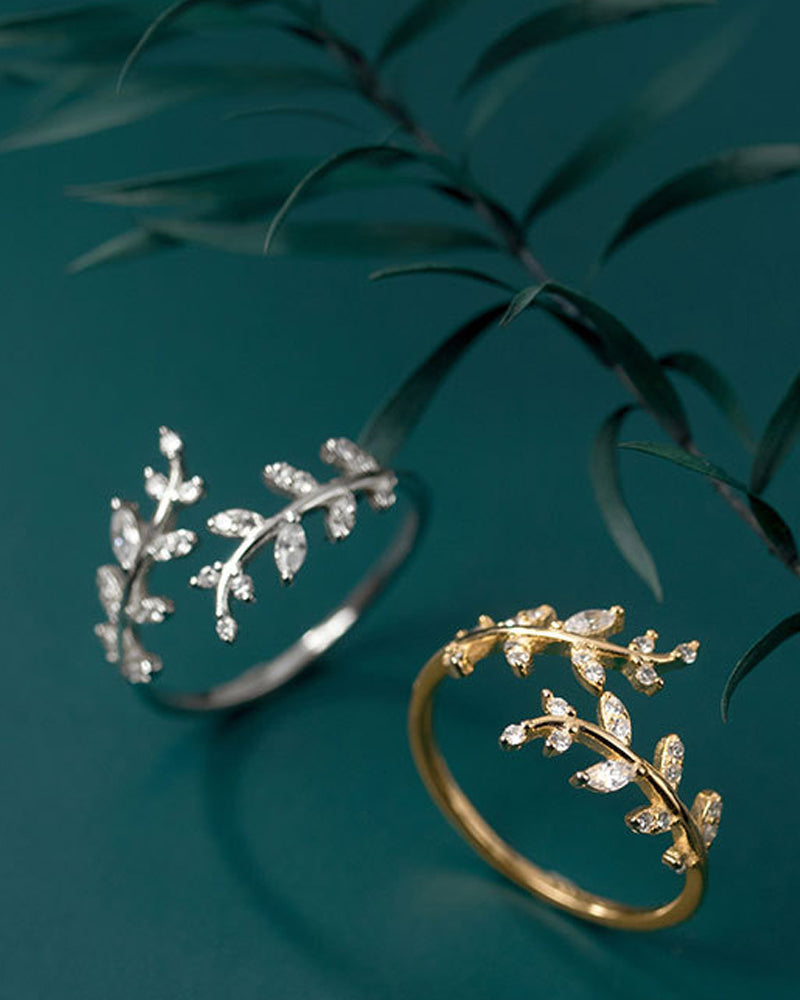 Damringar Mode Outdoor Leaf Ring