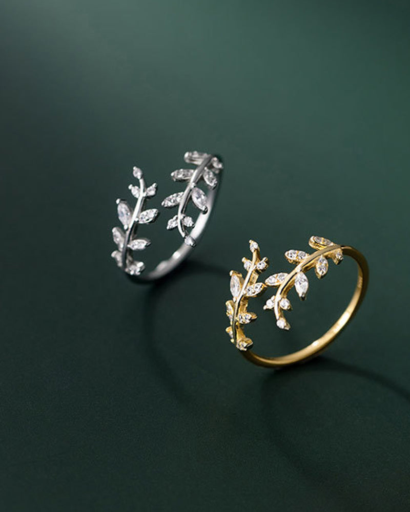 Damringar Mode Outdoor Leaf Ring