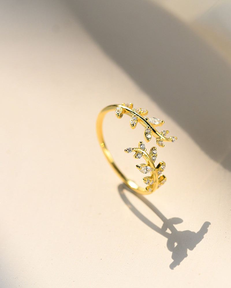 Damringar Mode Outdoor Leaf Ring