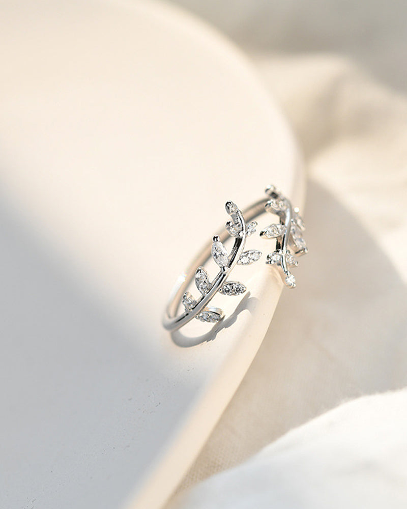 Damringar Mode Outdoor Leaf Ring