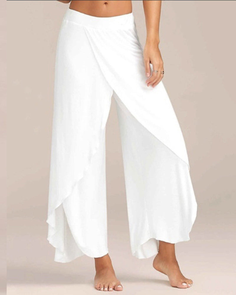 Crossover yogabyxor med vida ben