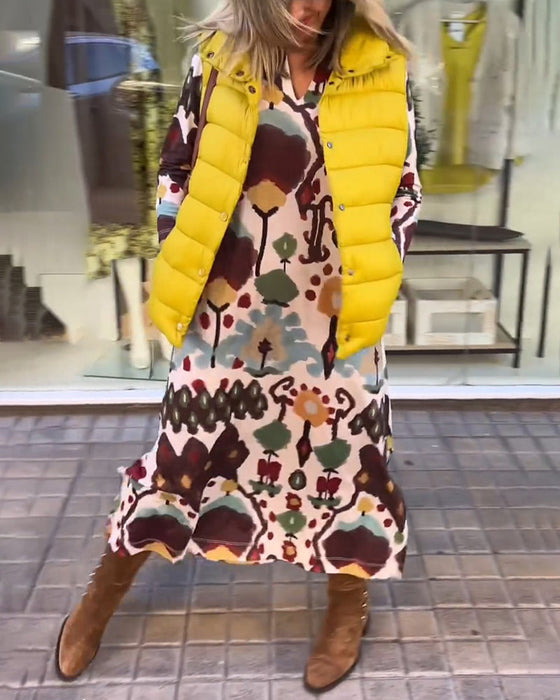 Elegant Klänning med långa ärmar