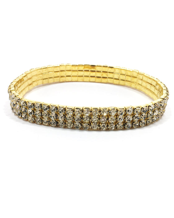 Fotlänk med flerskikts ankel i stretchkristall