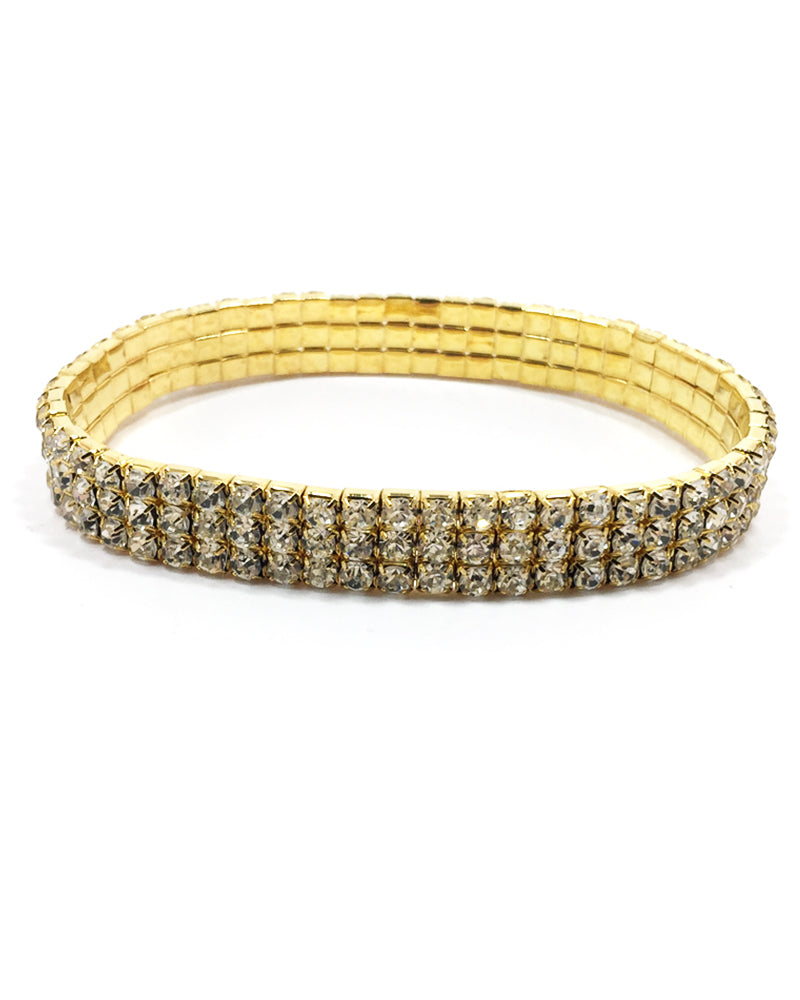 Fotlänk med flerskikts ankel i stretchkristall