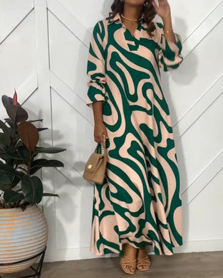 Klänning med elegans och långa ärmar