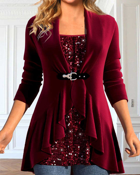 Lapptäcke paljett med ruffles