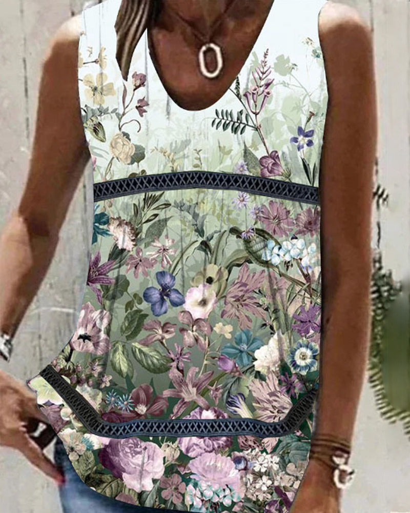 Blommigt och paisleytryck linne