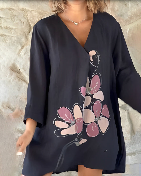 Lösa toppar för damer med tryck