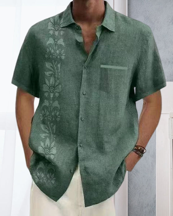 Kortärmad skjorta med tryck