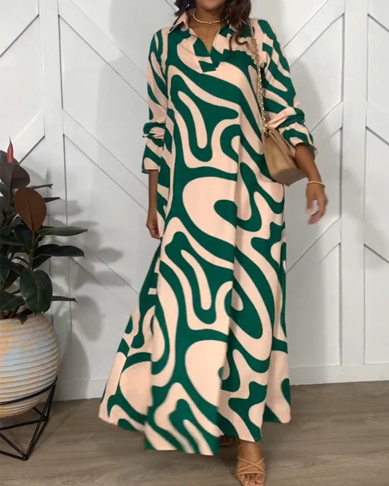 Klänning med elegans och långa ärmar