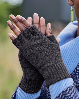 Unisex termiska halvfinger handskar