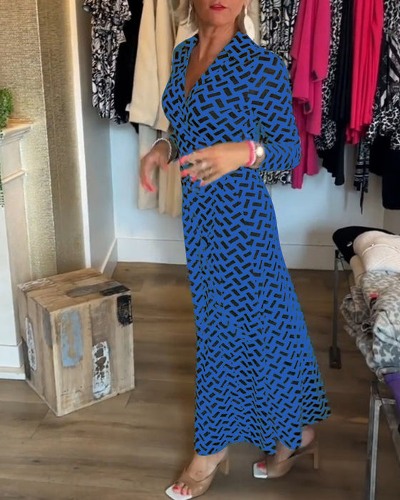 Klänningar med slimming funktioner och tryck