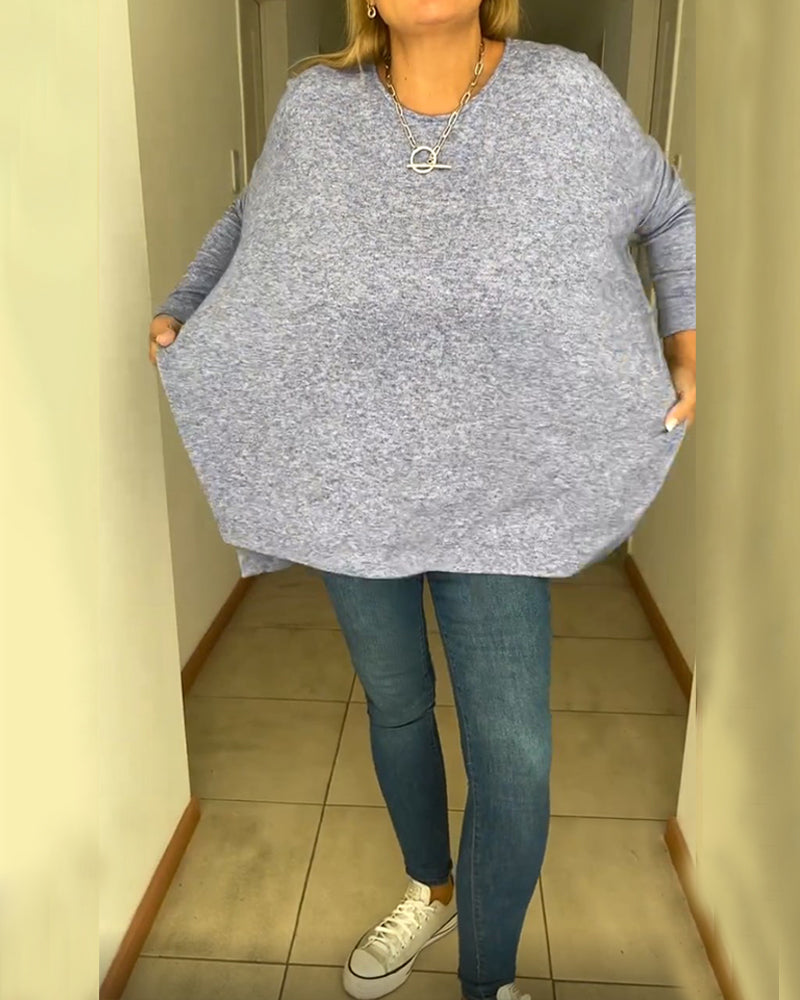 Enfärgad Avslappnad Topp