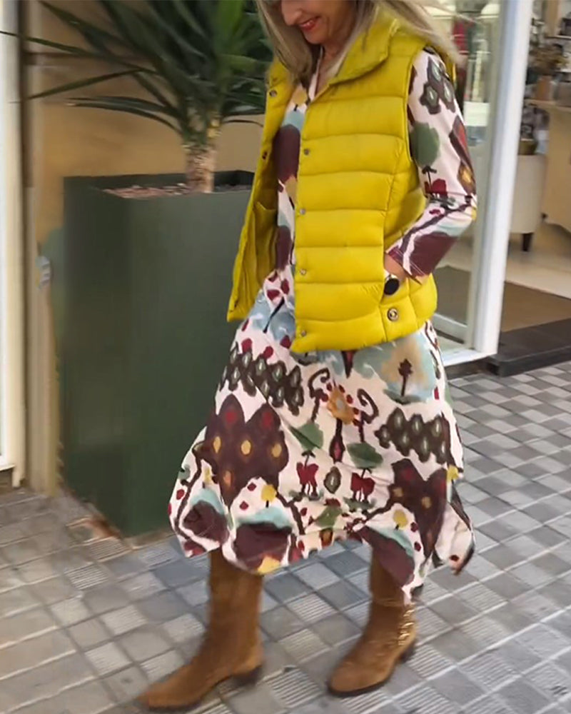 Elegant Klänning med långa ärmar