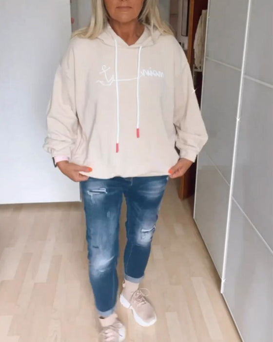 Luvtröjor med löst ankartryck