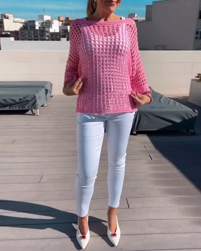 Enfärgade utskuren topp