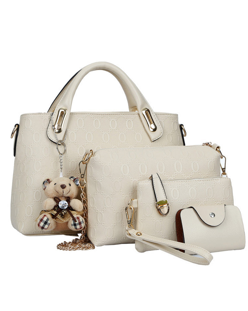 Handväska med fyra delar set