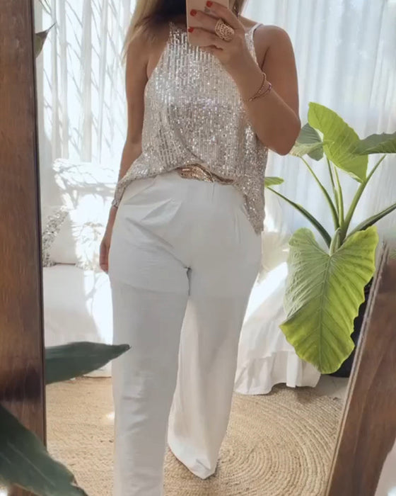 Casual camis fram och bak vändbar