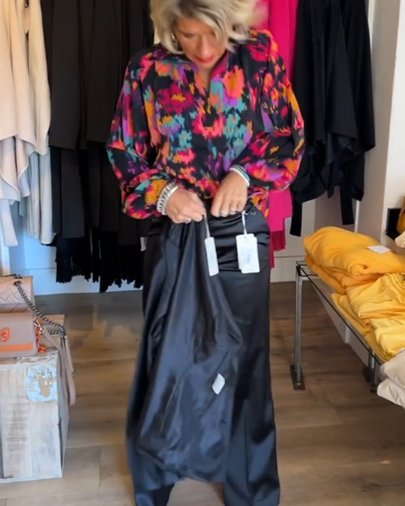 Elegant långärmad blus med personligt tryck