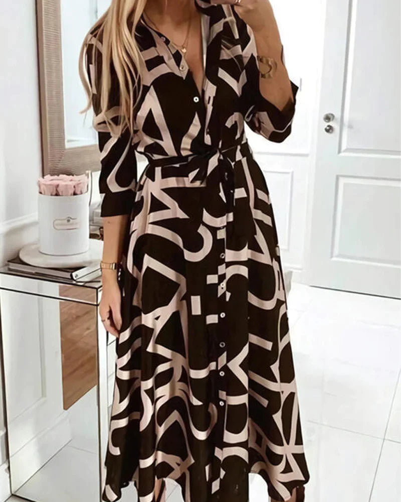 Klänning med dragkedja med slips